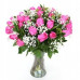 Loved - 15 Pink roses in glass